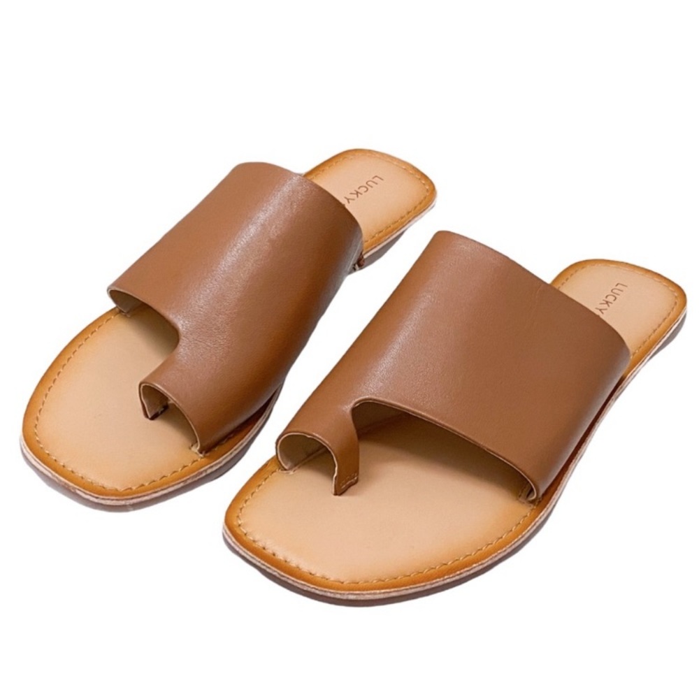 Lucky Brand Vayleri Leather Slides